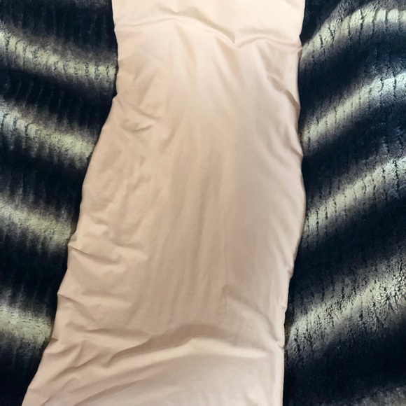 Hot Kiss Long Nude/Tan  Sleeveless Bodycon Dress - Picture 8 of 8